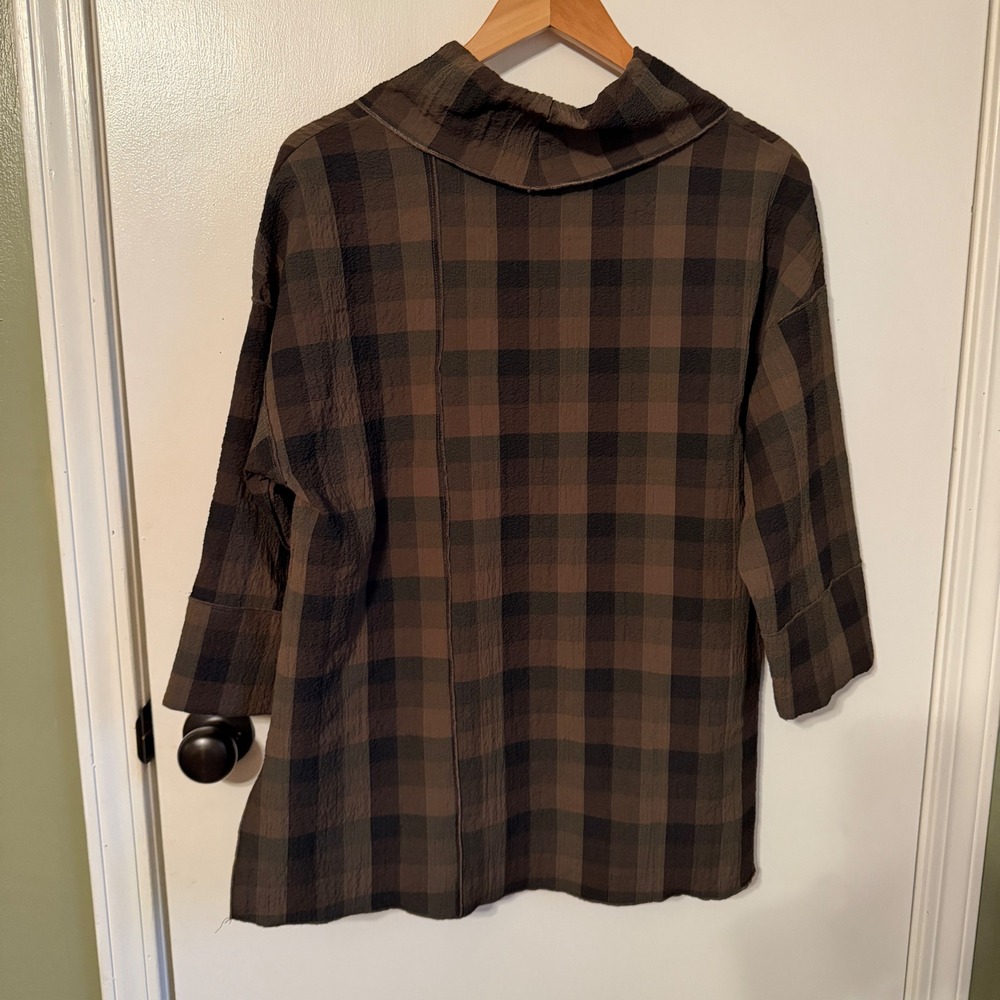 Vintage Habitat Java Brown Pullover Tunic Small O… - image 2